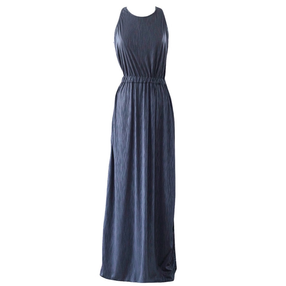 Raining Waterfall Long Navy Maxi Dress